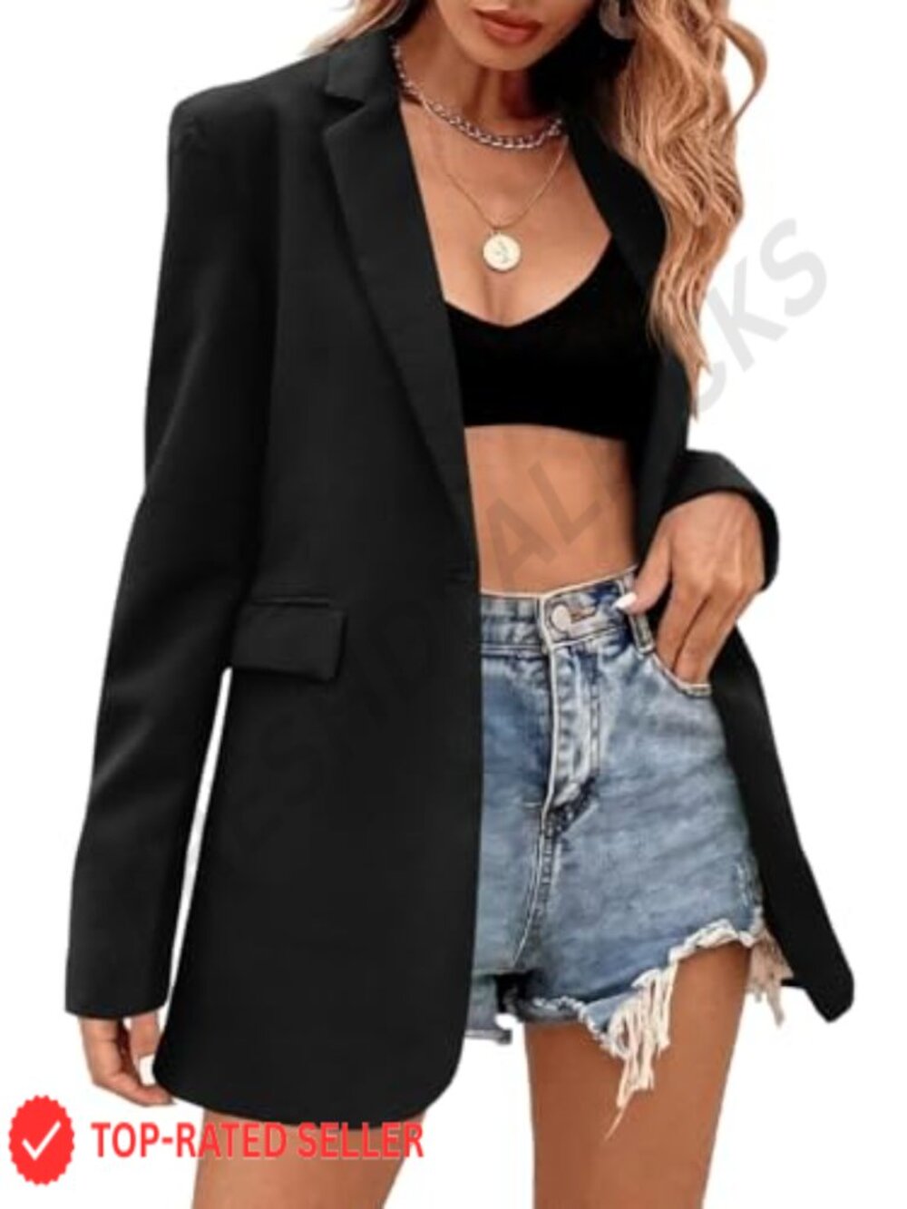 Oversized Long Sleeve Boyfriend Blazer Suit Jacket